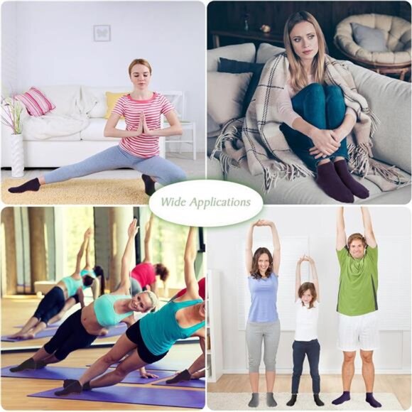 12 Pairs Non Slip Socks Women Yoga Socks with Grips Pilates Socks Anti Slip - Picture 5 of 7